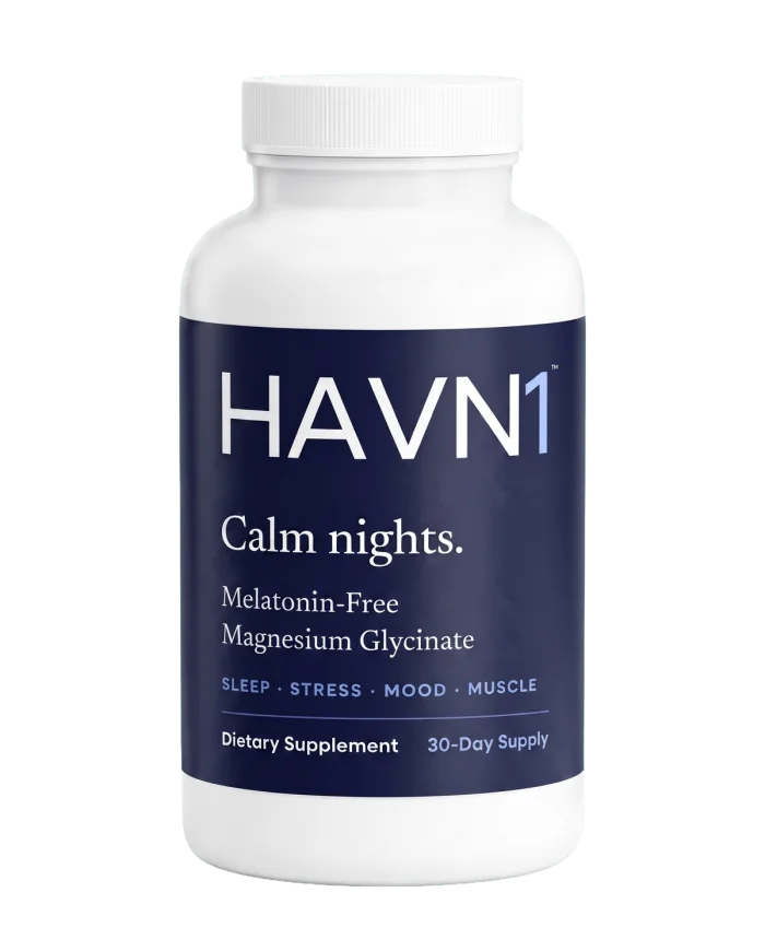 HAVN1 magnesium glycinate bottle showing the front label